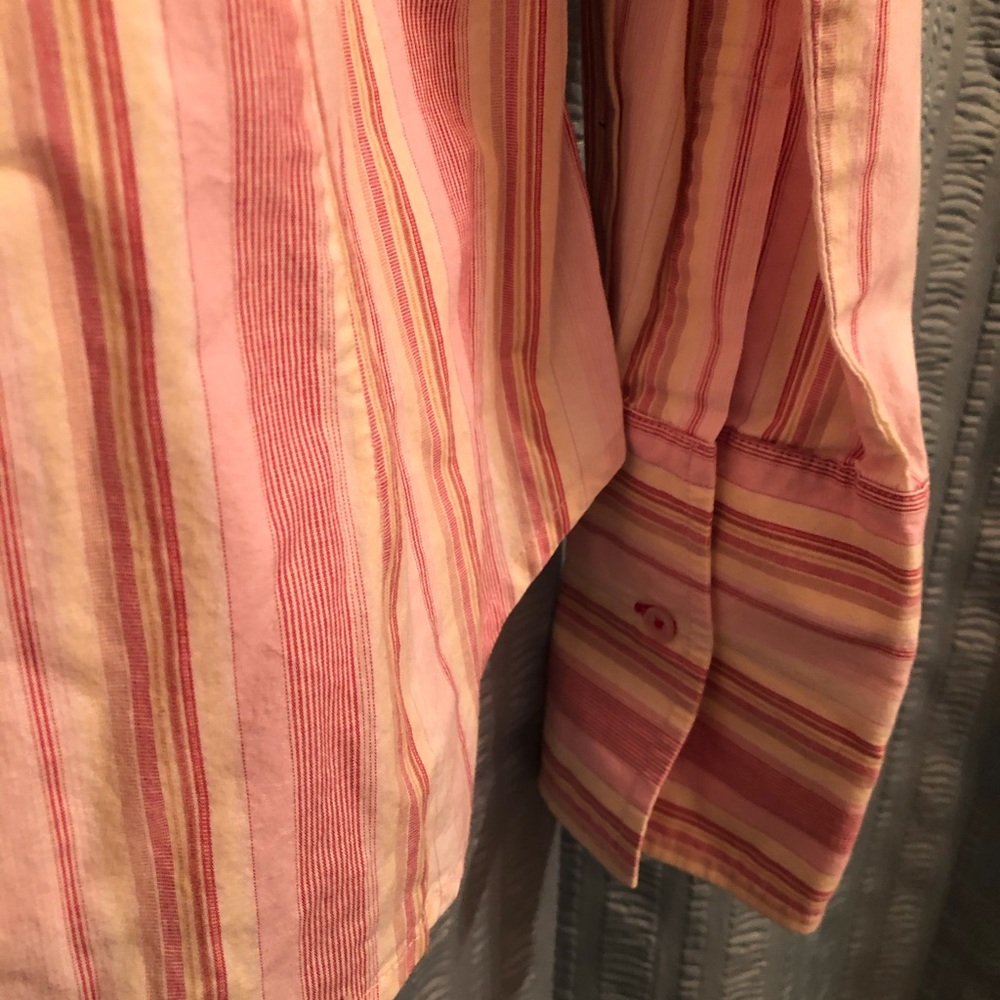 Moda International Multi Color Striped Top Large - Picture 6 of 11
